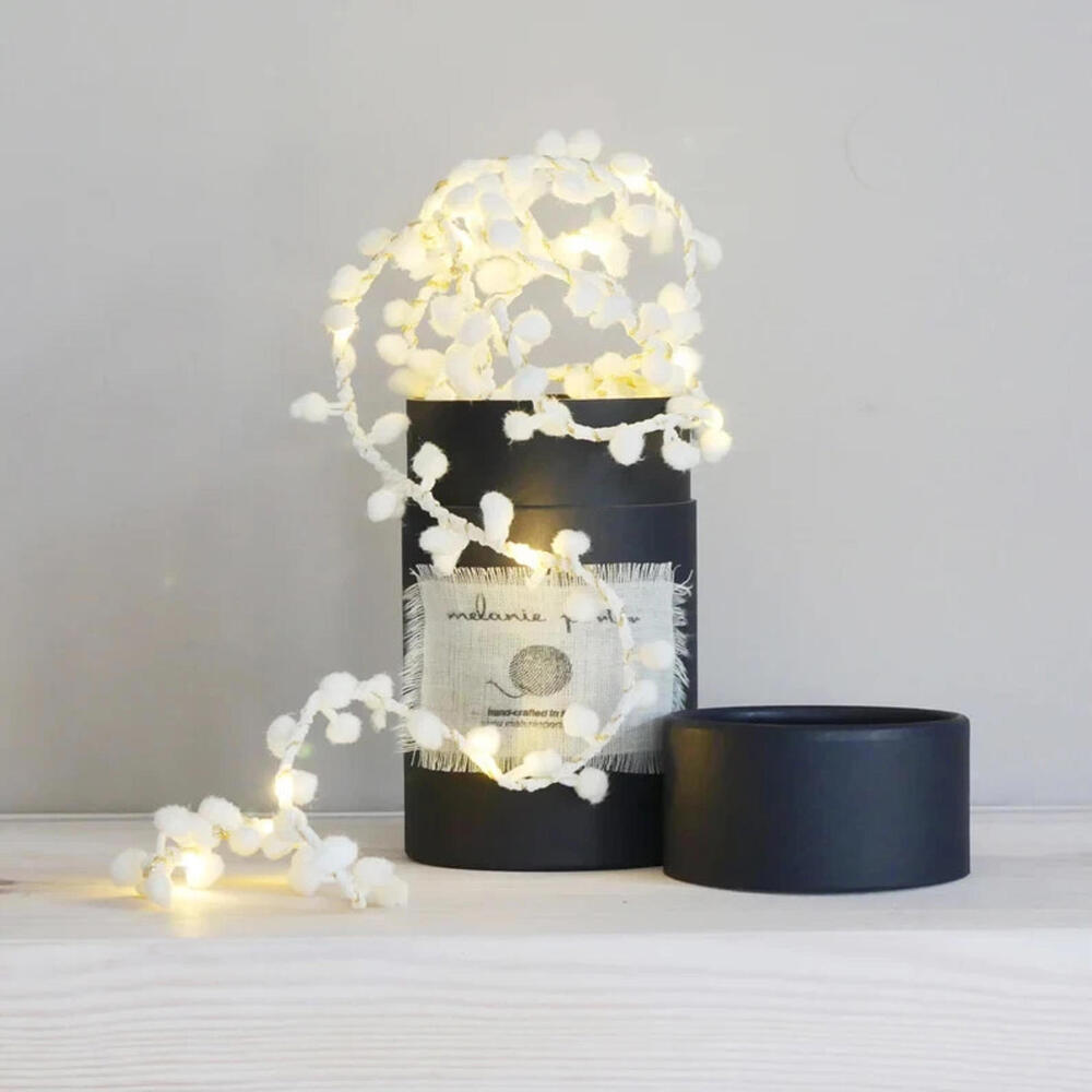 Soft White Pom Pom Fairy Lights | Bedroom Fairy Lights | Mini Snowball Lights